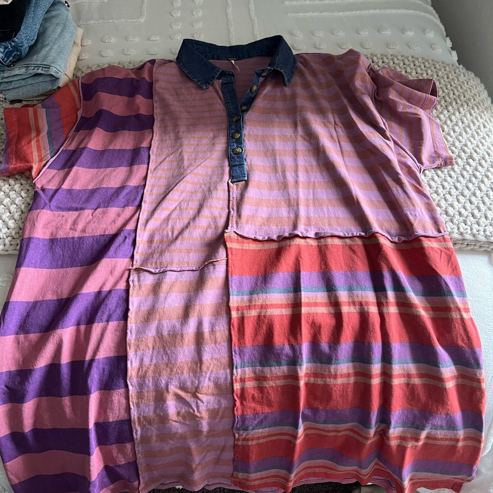 Stripped free people tunic/dress